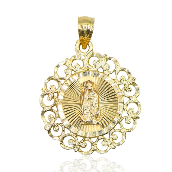 Virgin Mary Charm 14K Yellow Gold