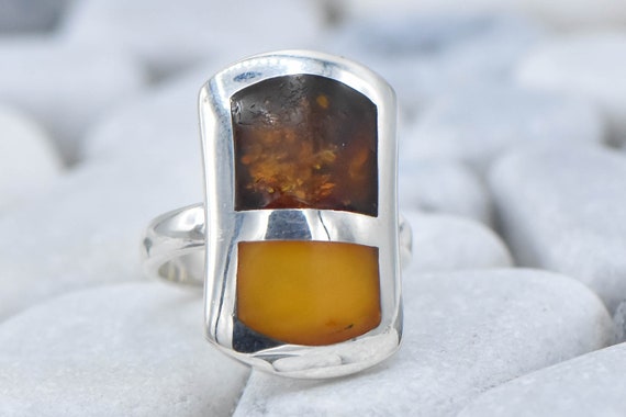 Sterling Silver Sun Spangles Amber and Baltic Amb… - image 1