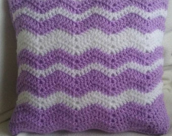Crochet cushion/pillow. Handmade, pastels and available with or without a cushion inner.