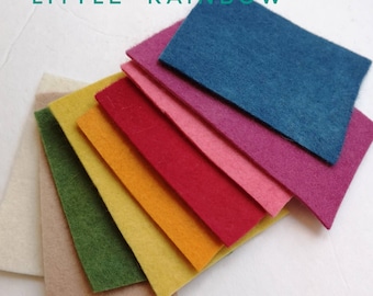All-Naturally Dyed Wool Felt Patches Mix (small), Rainbow and seasonal colour wool felt mix, felt patches, 5 wool felt mixes, Waldorf felt
