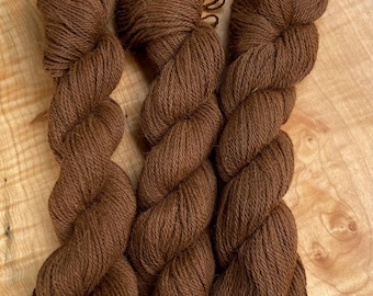 Natural brown alpaca yarn, fingering weight, Canadian alpaca yarn, Canada bred and milled alpaca yarn, 100 grams/ 3.5 oz