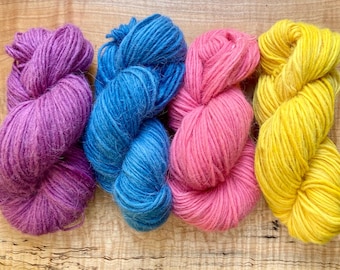 All-Naturally Dyed Alpaca/ Rambouillet yarn, various shades, sports weight yarn, naturally dyed wool yarn, nat dyed alpaca yarn, 120 grams