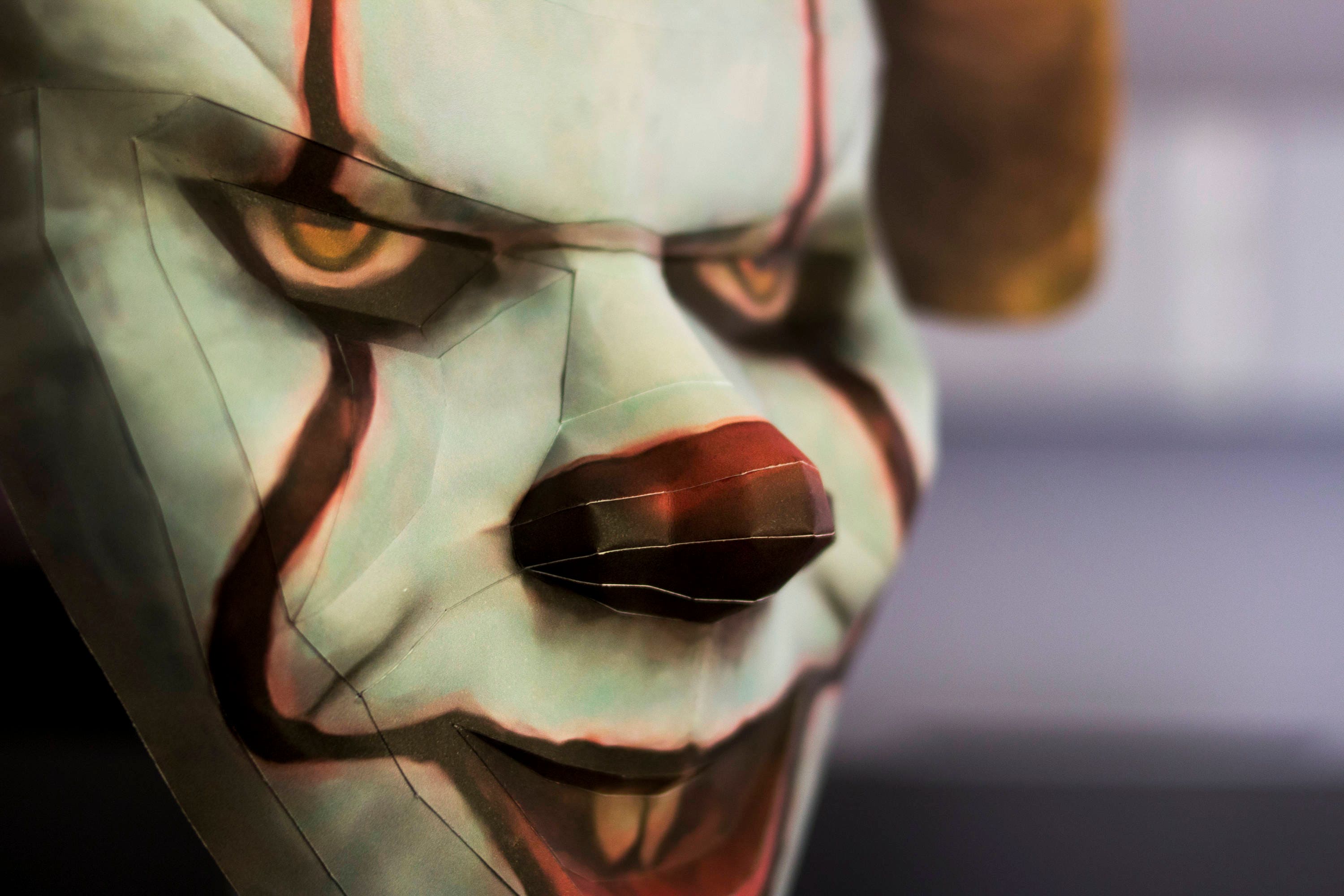 Pennywise 3D Mask Paper Mask Etsy