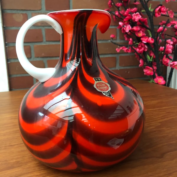 Vintage Vase glasvase Opaline Florence Made in Italy