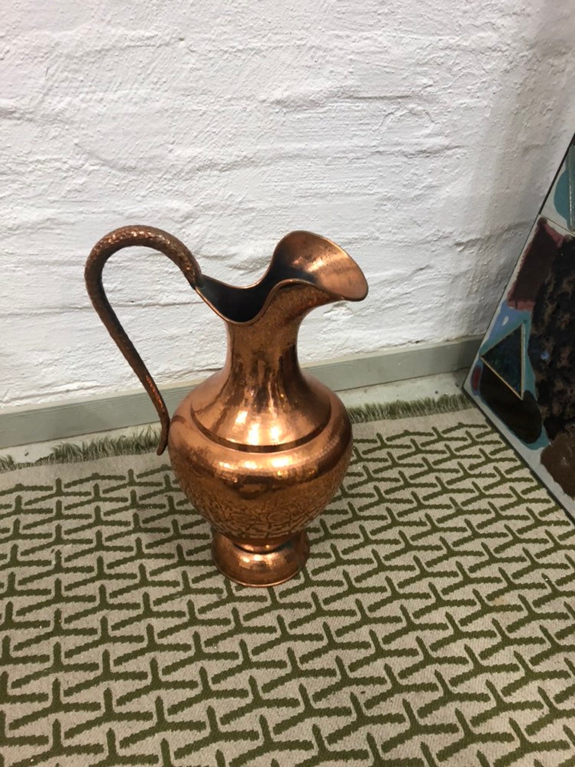 60's vase copper vase floor vase vintage vase Italian Etsy