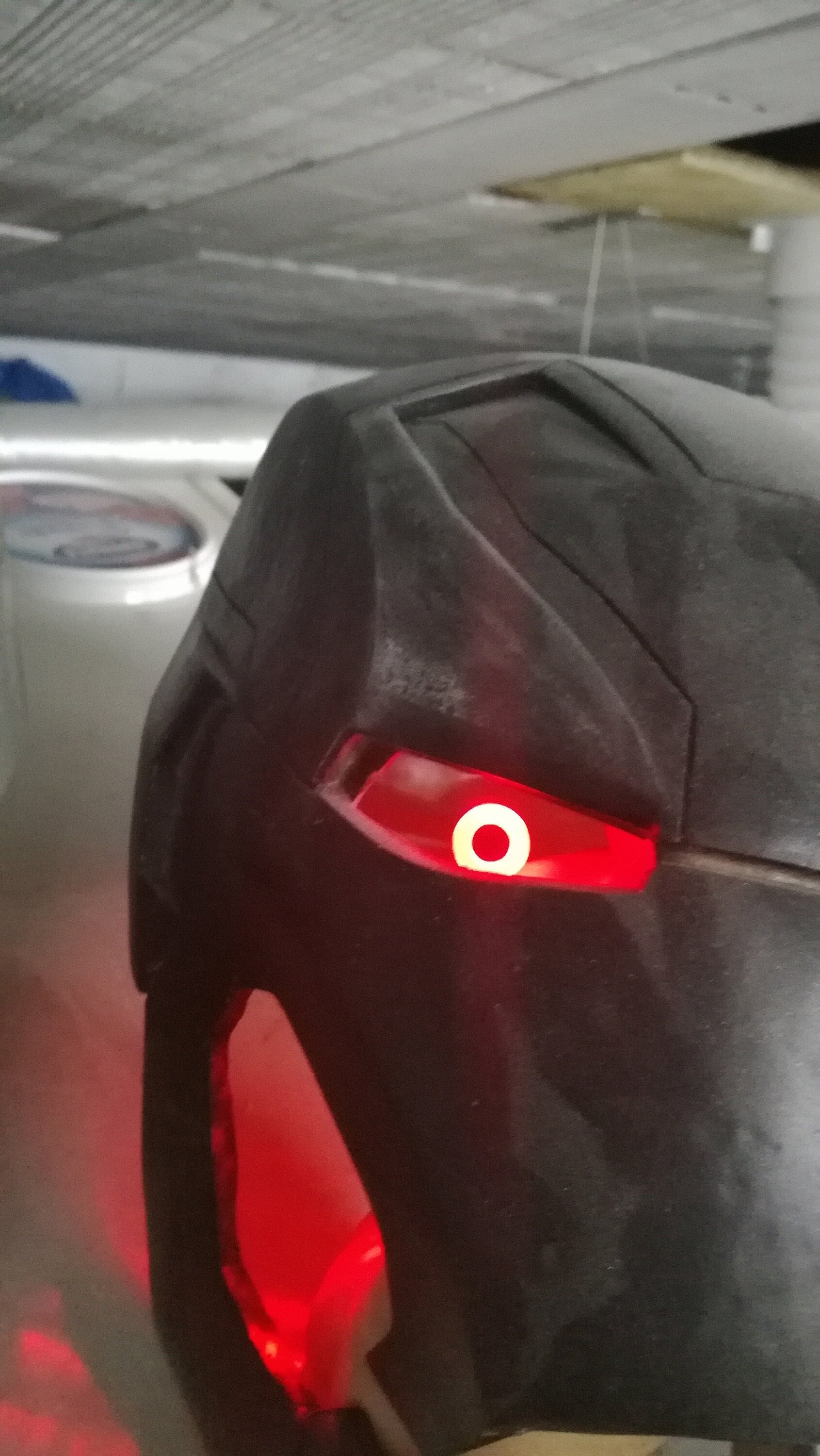 Luminescent eyes kit halo effect, adaptable to any helmet, Lenses engraved and laser cut + LED