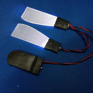 Luminescent eyes kit BVS, adaptable to any helmet, Lenses engraved and laser cut + LED