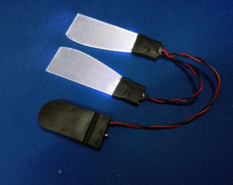 Luminescent Eyes Kit BVS, anpassbar an jeden Helm, Linsen graviert und laser cut + LED