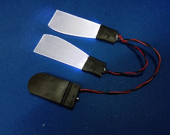 Luminescent eyes kit BVS, adaptable to any helmet, Lenses engraved and laser cut + LED