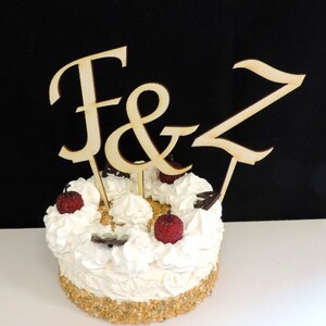 1 cake plug, cake figurine, letters numbers to choose 13 cm wood image 2