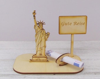 Travel Money Gift Statue of Liberty America Tour Have a nice trip, give away travel money, travel to the States K59