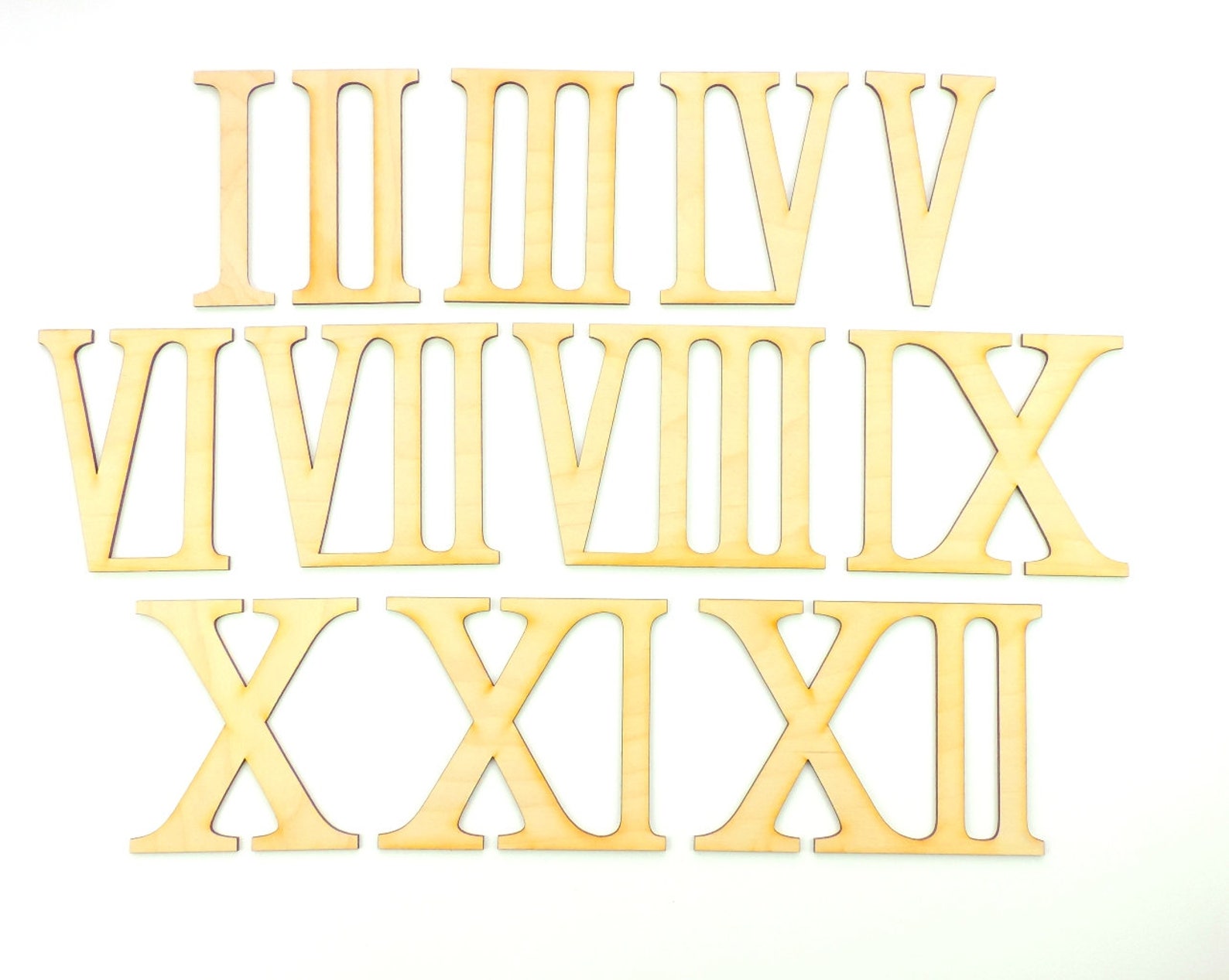 Wooden roman numerals / numerics 120 mm high for handicrafts | Etsy
