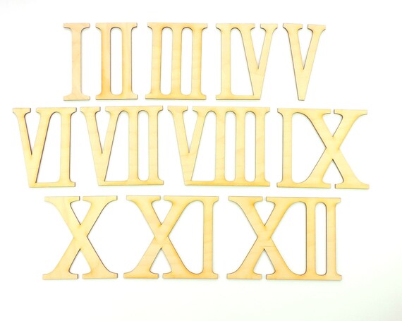 Wooden Roman Numerals Numerics 120 Mm High For Handicrafts Etsy