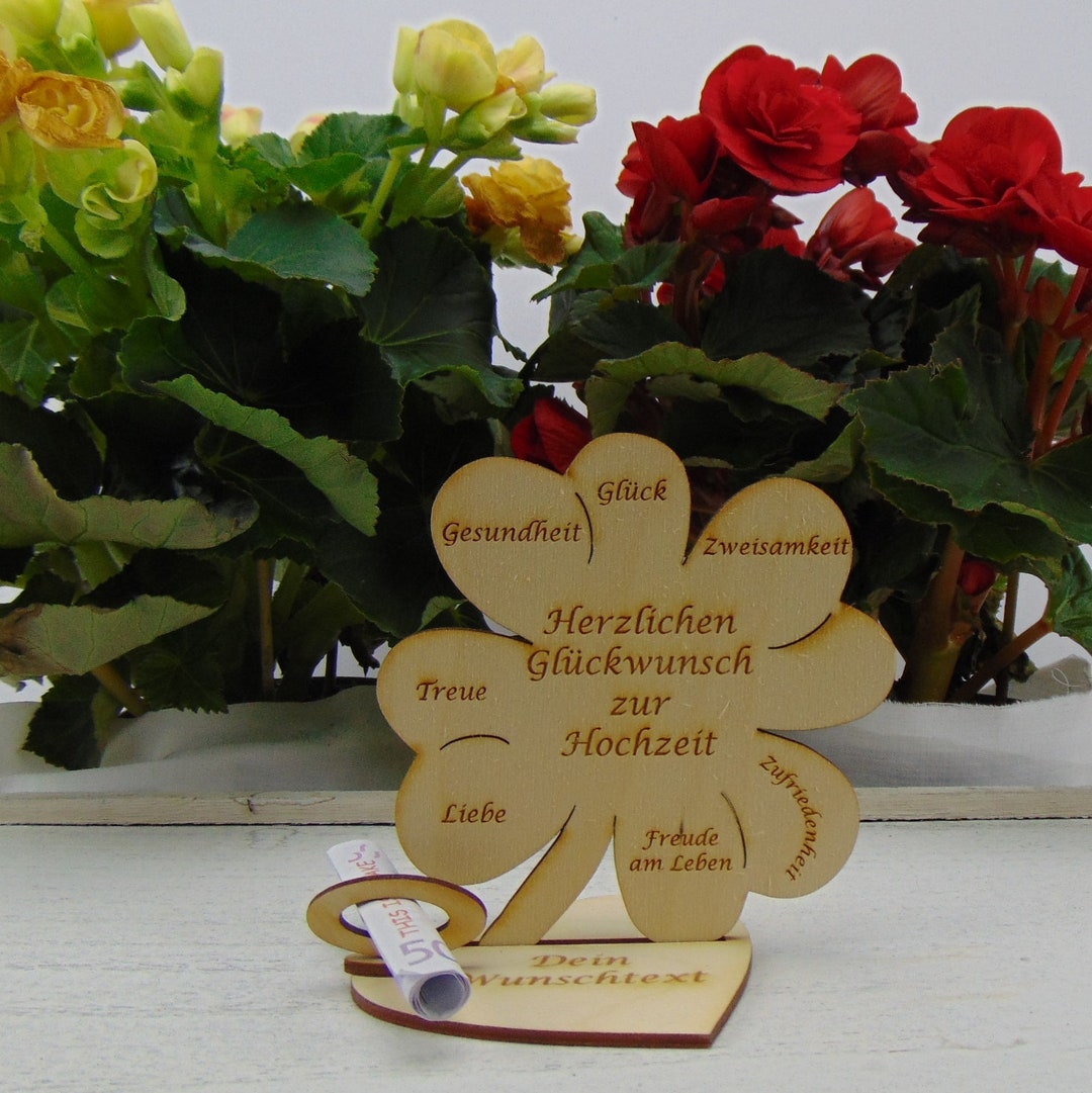 Kleeblatt zum Hochzeitstag oder Kleeblatt zur Hochzeit 117 Etsy.de