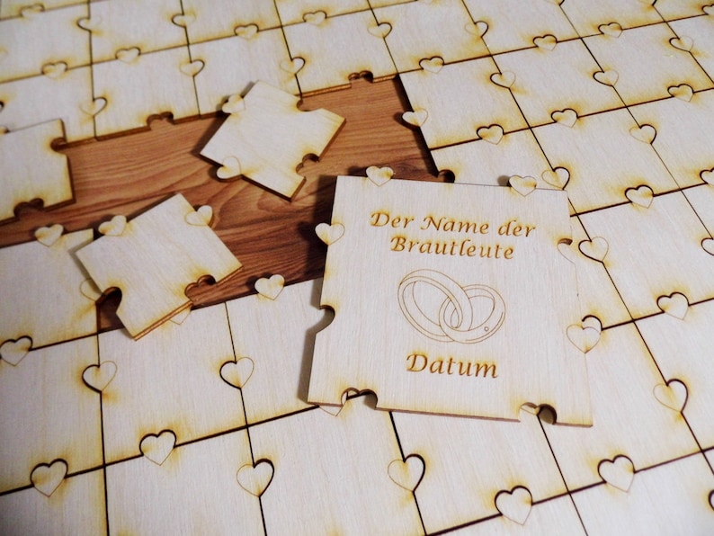 Hochzeit Puzzle Personalisiert Namen der Brautleute Etsy.de