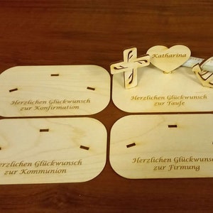 Geldgeschenk zur Kommunion, Glaube Liebe Hoffnung Symbole, Geschenk, Kirchlich, Kommunionsgeschenk Bild 3