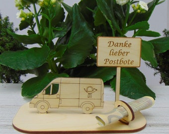 Geschenk für ihren Paketfahrer, Postbote, Postbotin, Danke sagen mit diesem Geldgeschenk und einem Spruch auf dem Schild K37