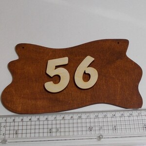 Wooden numbers 8 cm high number freely selectable for birthday, as house number, table decoration image 4