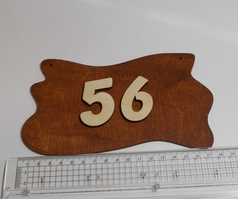 Wooden numbers 8 cm high number freely selectable for birthday, as house number, table decoration image 4