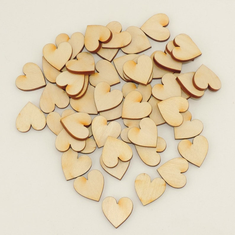 Hearts 50 pieces 2 cm symmetrical wedding decoration image 1