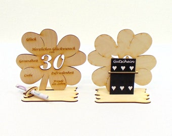 Congratulations on the 30th birthday, the 30th wedding anniversary, money gift wood