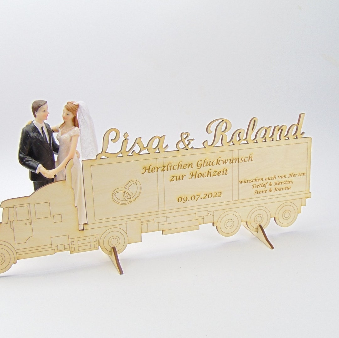 Geschenk für LKW Fahrer zur Hochzeit oder zum Geburtstag Personalisiert