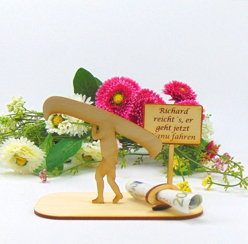 Money gift for canoeists | Personalized wooden gift | Canoe gift | Birthday gift | Kayak | Water sports K57 Name Kanu fahren