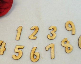 Wooden numbers numbers made of wood 3 cm natural numbers set price to choose yourself, design yourself, design cards 1.18 inches