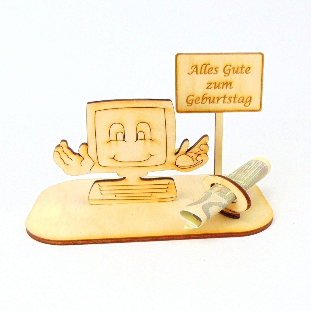 Geldgeschenk PC witziger Computer Kleiner Zuschuss mit lustigem Spruch