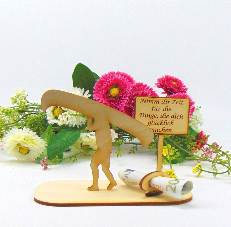 Money gift for canoeists | Personalized wooden gift | Canoe gift | Birthday gift | Kayak | Water sports K57 Nimm dir Zeit