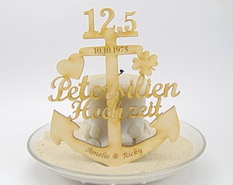 Petersilienhochzeit Dekoset – Banner & 15 Luftballons Für 12,5. Hochzeitstag Feier