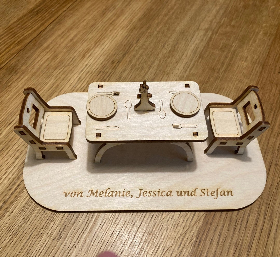 Geldgeschenk für ein Essen, Essensgutschein, Dinner for Two, Abend zu