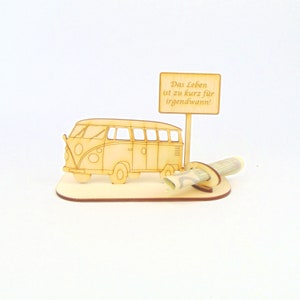 Money gift bus coach travel gift table decoration pensioner holiday voucher own engraving town sign birthday gift retirement K16