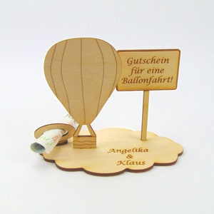 Money gift ride a hot air balloon, give joy away, for a birthday, for Christmas, gift idea balloon ride K61