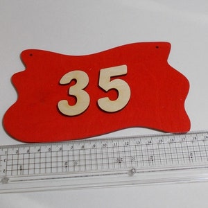 Wooden numbers 8 cm high number freely selectable for birthday, as house number, table decoration image 3