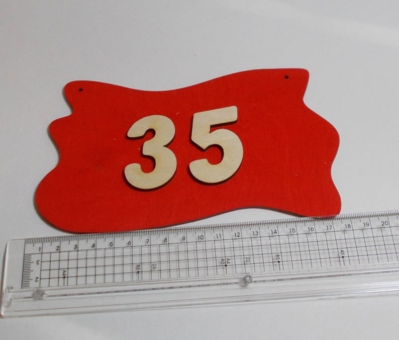 Wooden numbers 8 cm high number freely selectable for birthday, as house number, table decoration image 3
