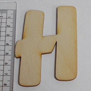 Letter 8 cm wood wall decoration door sign children's room Deco crafts with children image 4