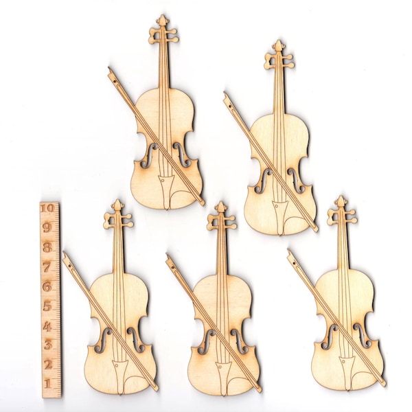 Geige aus Holz Geschenk für Musiker, Geigenspieler, Deko, 7cm 10 cm oder 12 cm Höhe