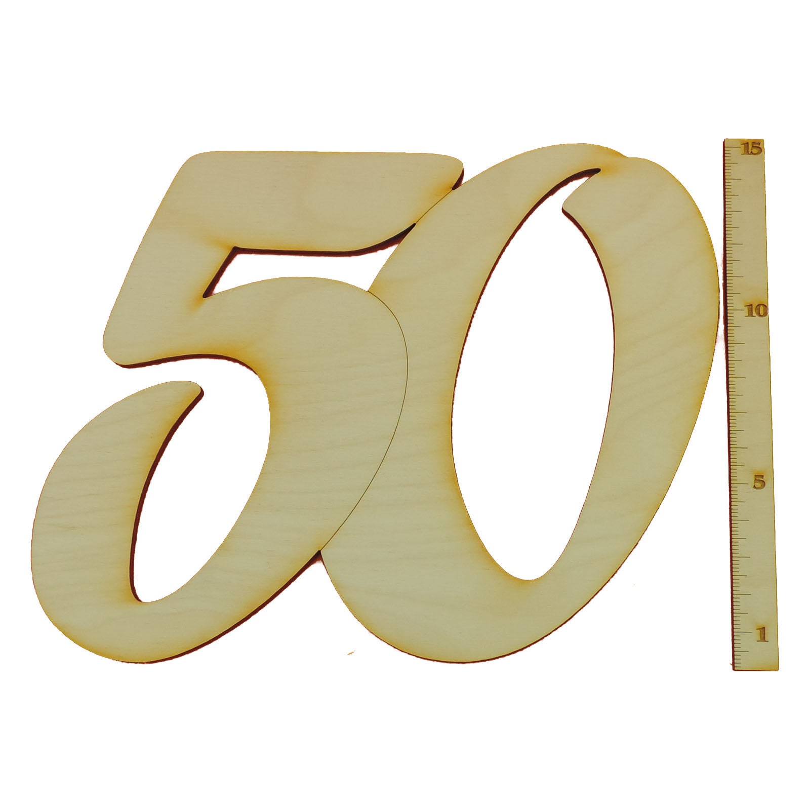 Chiffre Anniversaire En Bois Pour Décoration – 12x22 Cm, Avec 5 Trous Pour Billets/bougies – Pour Fête, Mariage, Cadeau