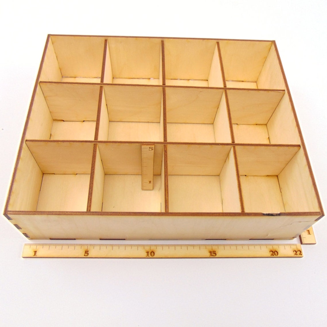 Wooden Box 12 Compartments 22 Cm Long 5 Cm High Beads Box Etsy UK
