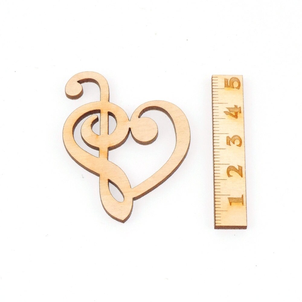 Music Clef With Bass Clef as Heart and 3/4 Time as Base for Standing 10 ...