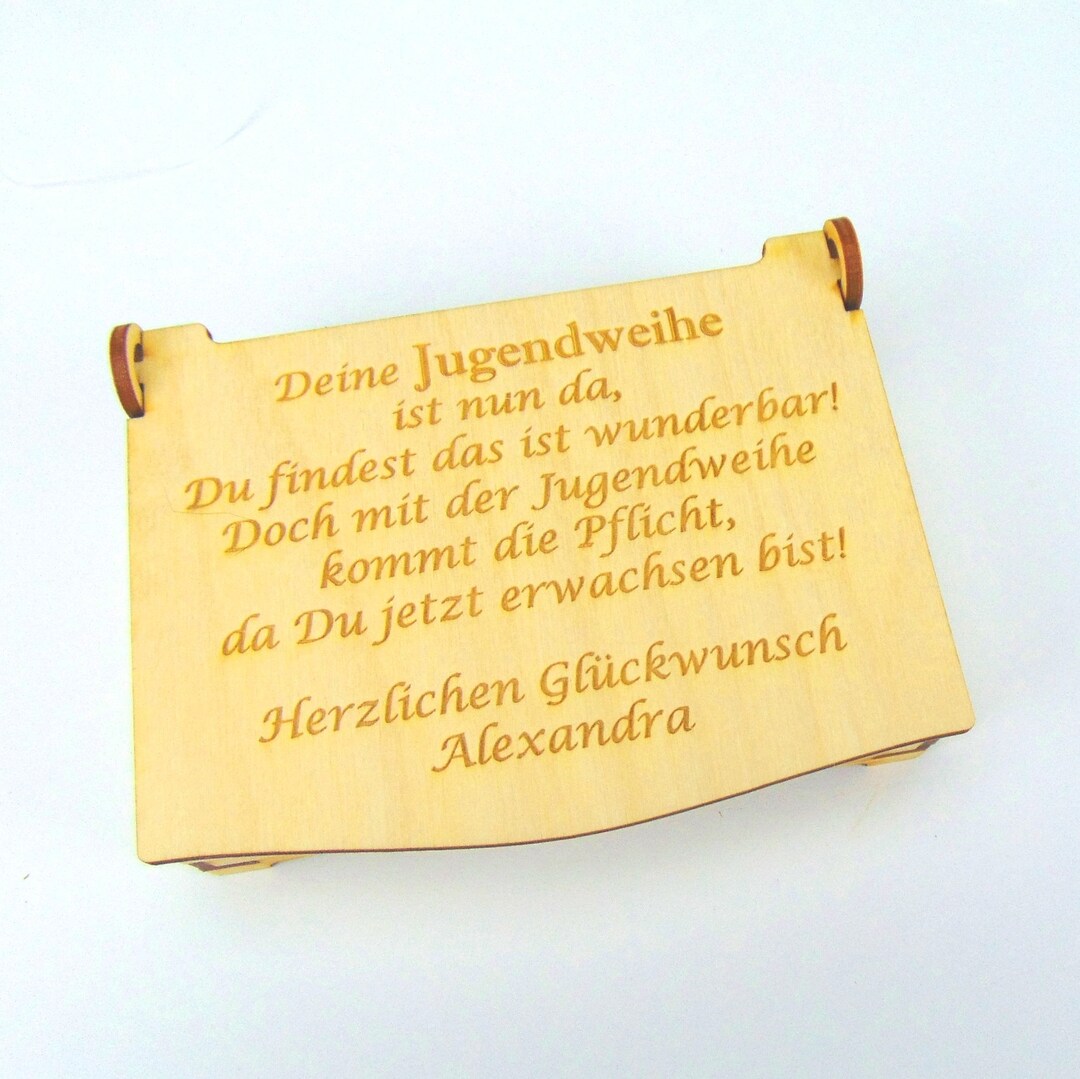 Geschenk zur Jugendweihe Personalisiert Kiste Schatulle Etsy.de