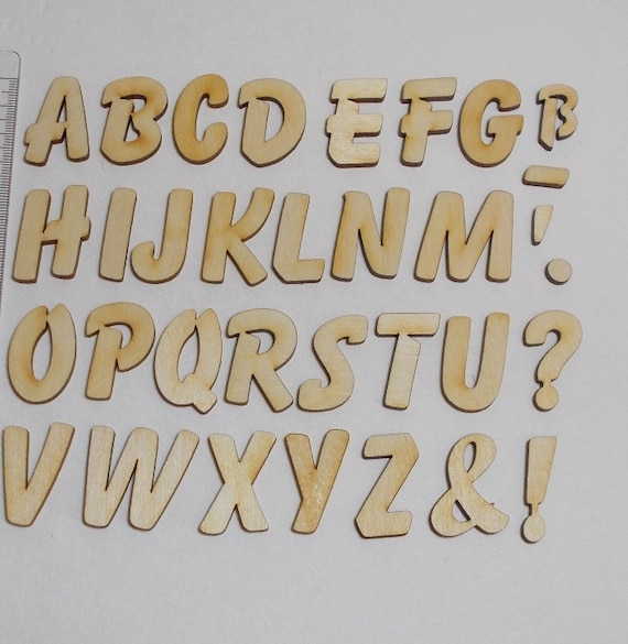 Wood Letters Numbers for Children/'s Room Handicrafts Door Sign 21mm Balloon