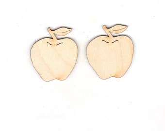 Apfel zum Basteln aus Holz 7cm, 10cm oder 12 cm mit oder ohne Loch Bastelei für Kinder