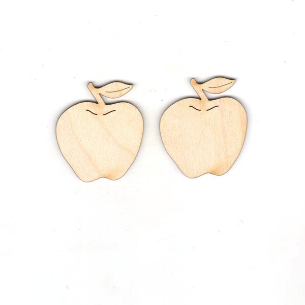 Apfel zum Basteln aus Holz 7cm, 10cm oder 12 cm mit oder ohne Loch Bastelei für Kinder