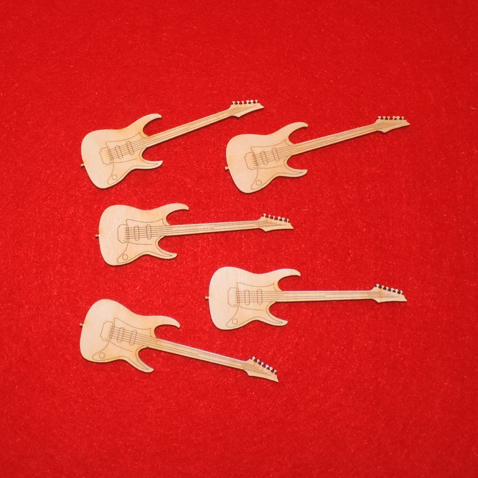 EGitarre 8 cm 5 Stück Holz Geschenk für Musiker Etsy.de