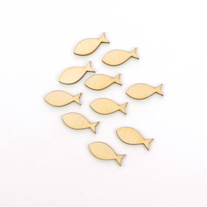 Fische 10 Stück - Christliches Motiv - 3 cm Kommunion Firmung
