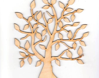 Tree of life 18 cm or 15 cm high wooden tree for crafting, birthday gift, gift idea, B3-LBA180-00