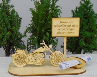 Geldgeschenk Chopper Motorrad Führerschein Gute Fahrt, Rente Geschenk für jeden Anlass, Geburtstag, Reise Geld, Kleiner Zuschuss K20