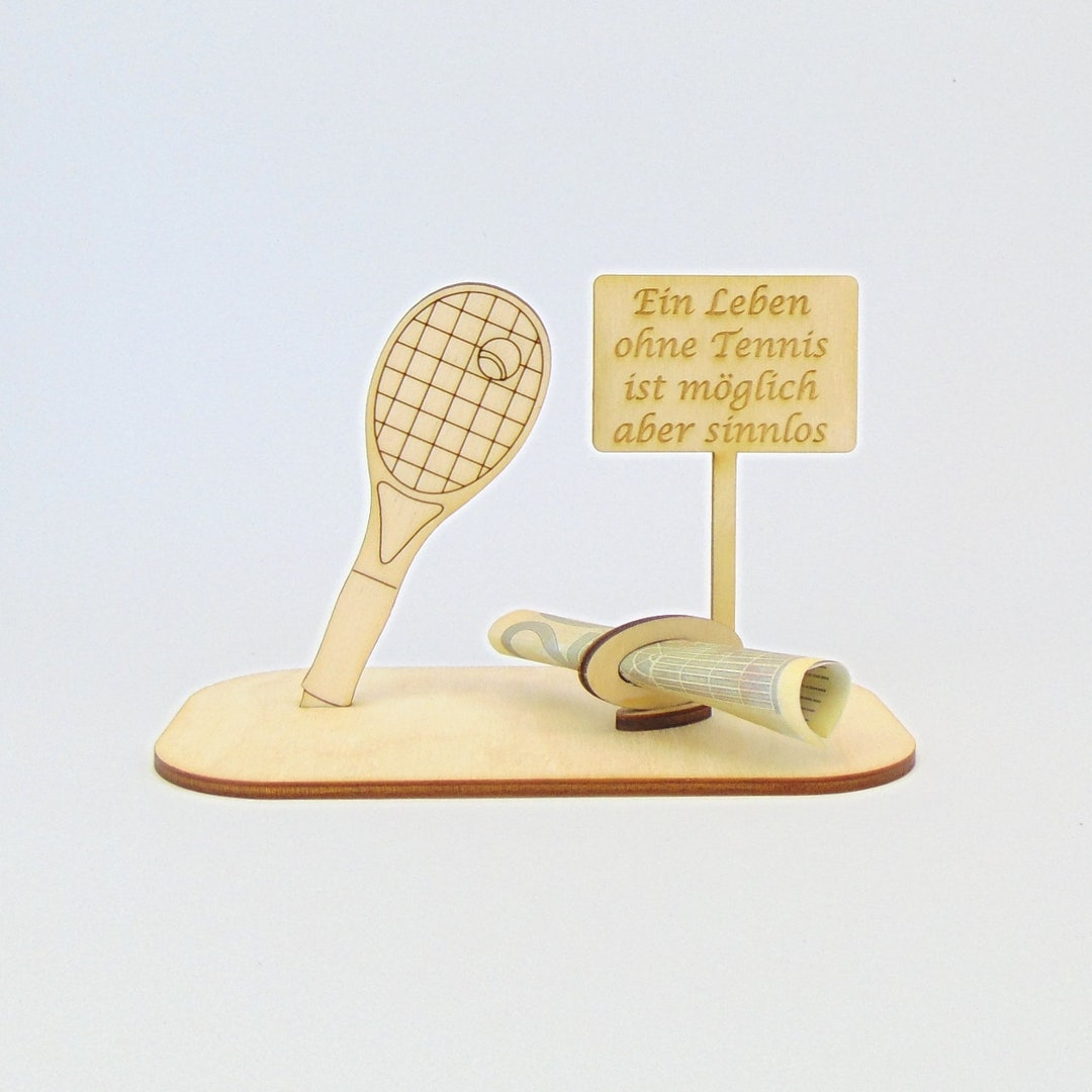 Geschenk Tennisschläger, für Tennis Spieler, Geschenkidee, Aufschlag